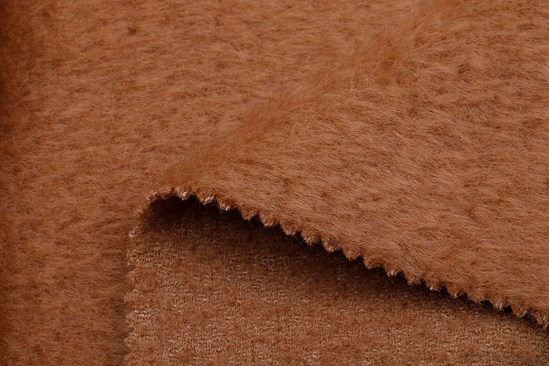 现货供应 羊毛阿尔巴卡羊驼毛单面混纺毛呢面料 秋冬女装大衣呢料