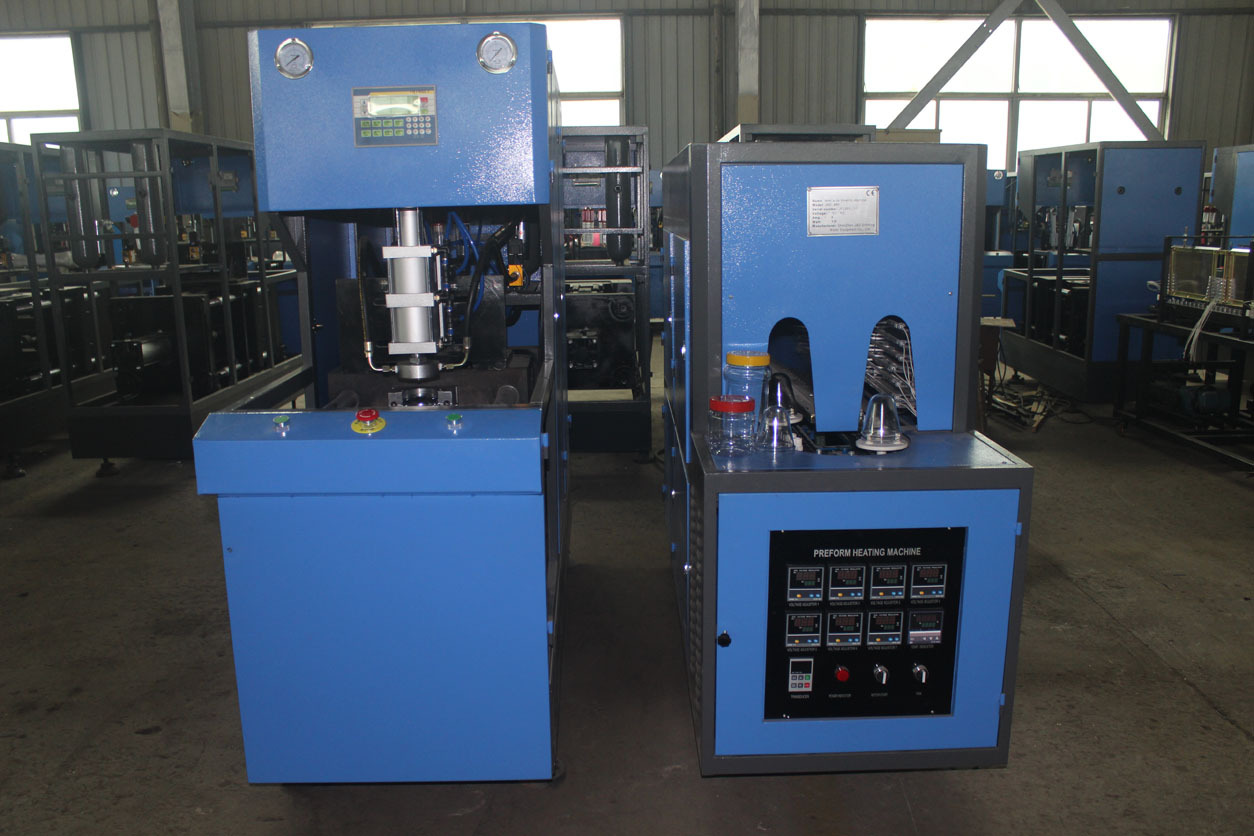 厂家定制 广口瓶pet易拉罐吹瓶机 手插经济式 半自动吹瓶机-阿里桶