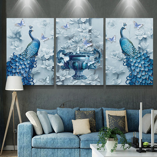 水晶无框客厅装饰画