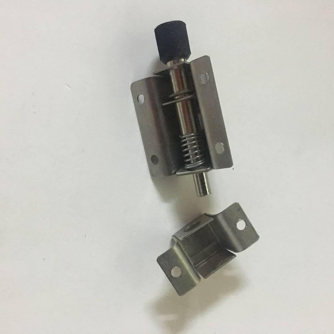 自动按钮插销 弹簧插销 不锈钢插销锁扣木门闩门插门销