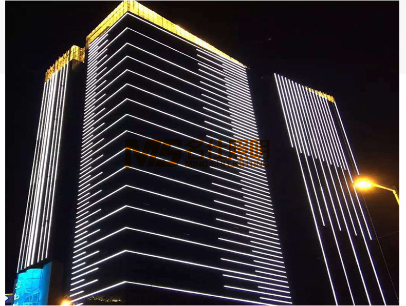 新款led线条灯线形条形酒店防水轮廓铝线型5050贴片12w线性dmx512