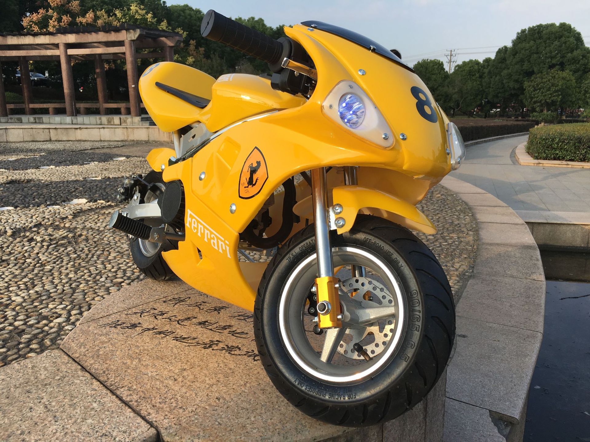 带灯款 新款小型摩托车迷你小跑车小摩托车49cc成人汽油儿童 代发