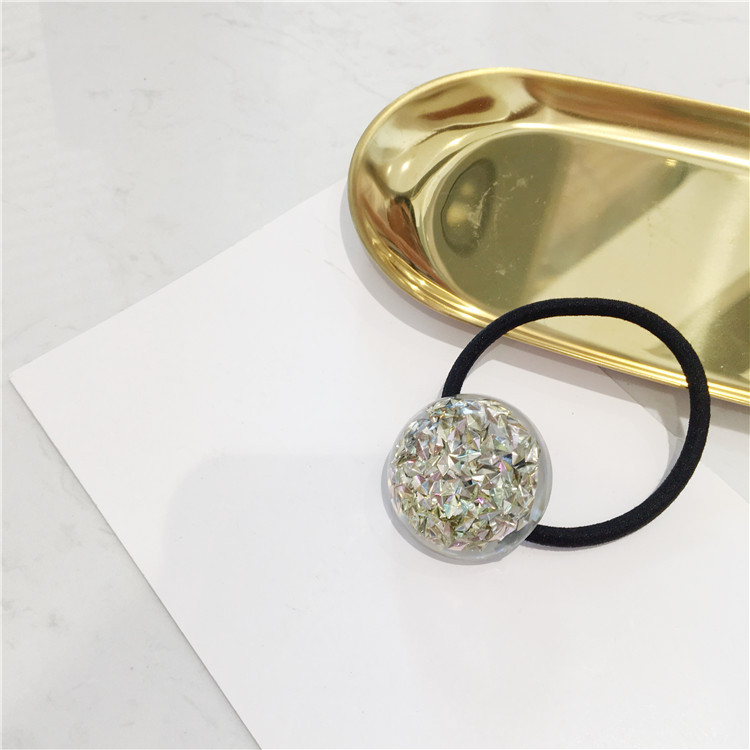 日本星空幻彩亚克力圆形发圈ins复古韩国发绳几何发圈女发饰