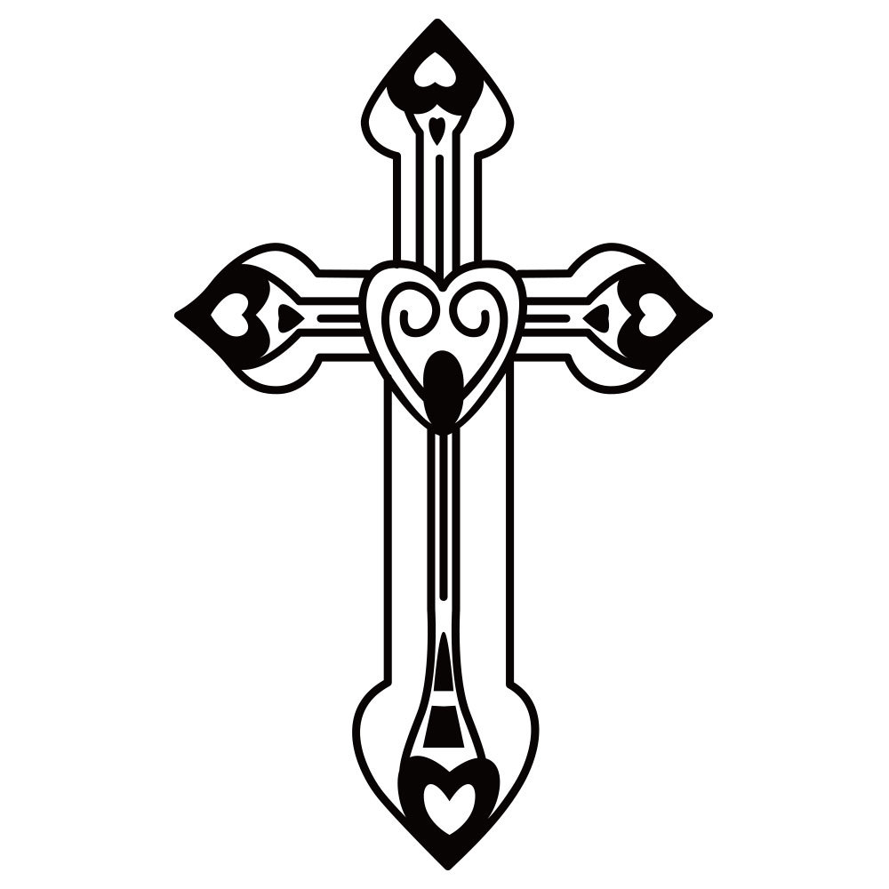 英文箴言 十字架花纹 圣经系列 卧室 客厅 背景装饰墙贴纸jzq168