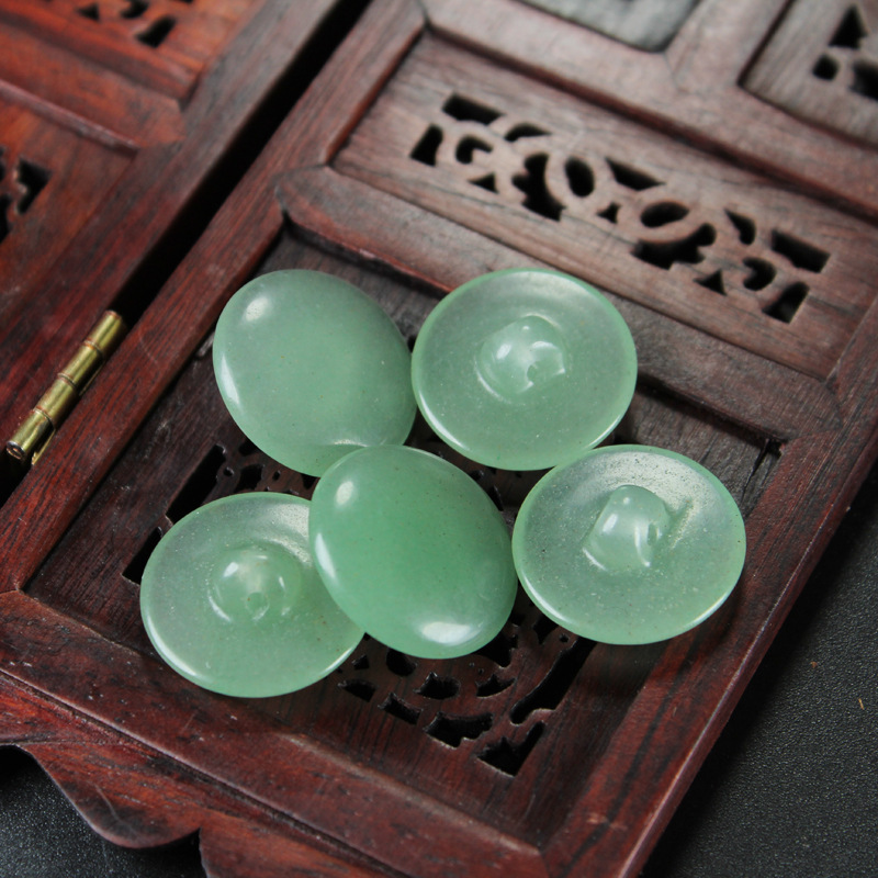 东陵玉白玉纽扣 发簪花胸针配饰纽扣挂坠吊坠