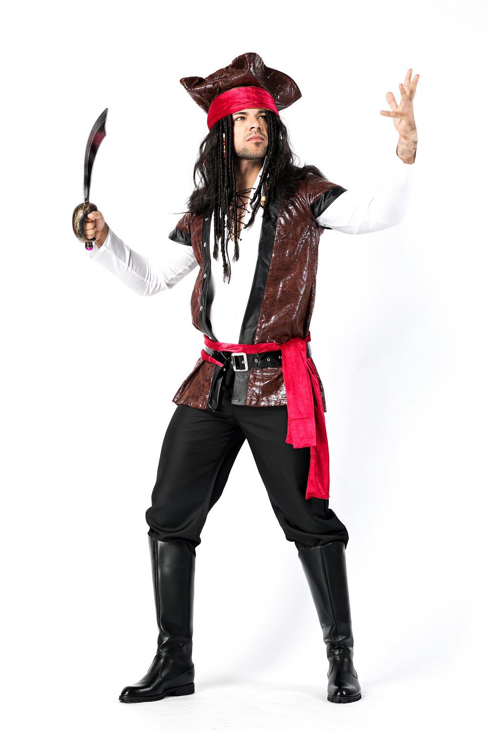 万圣节男装角色扮演海盗装 加勒比海盗服装 男装海盗服制服诱惑
