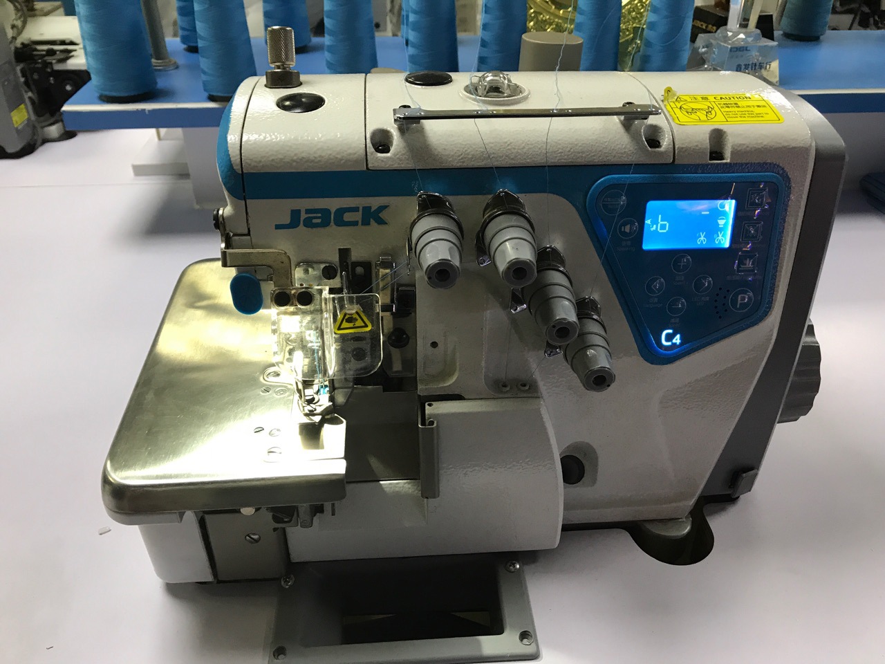 原装正品杰克c4高速自动断线电脑四线打边机包缝三感应器防切布