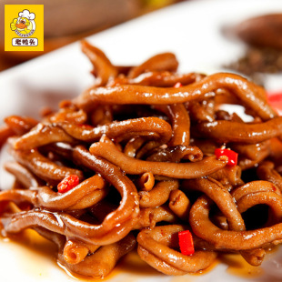 老鸭头麻辣卤鸭肠 休闲熟食五香鸭脆肠 风味小吃麻辣卤脆鸭肠批发