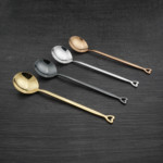 厂家直供304不锈钢勺子 韩式创意心形不锈钢圆勺汤勺 调羹 勺子