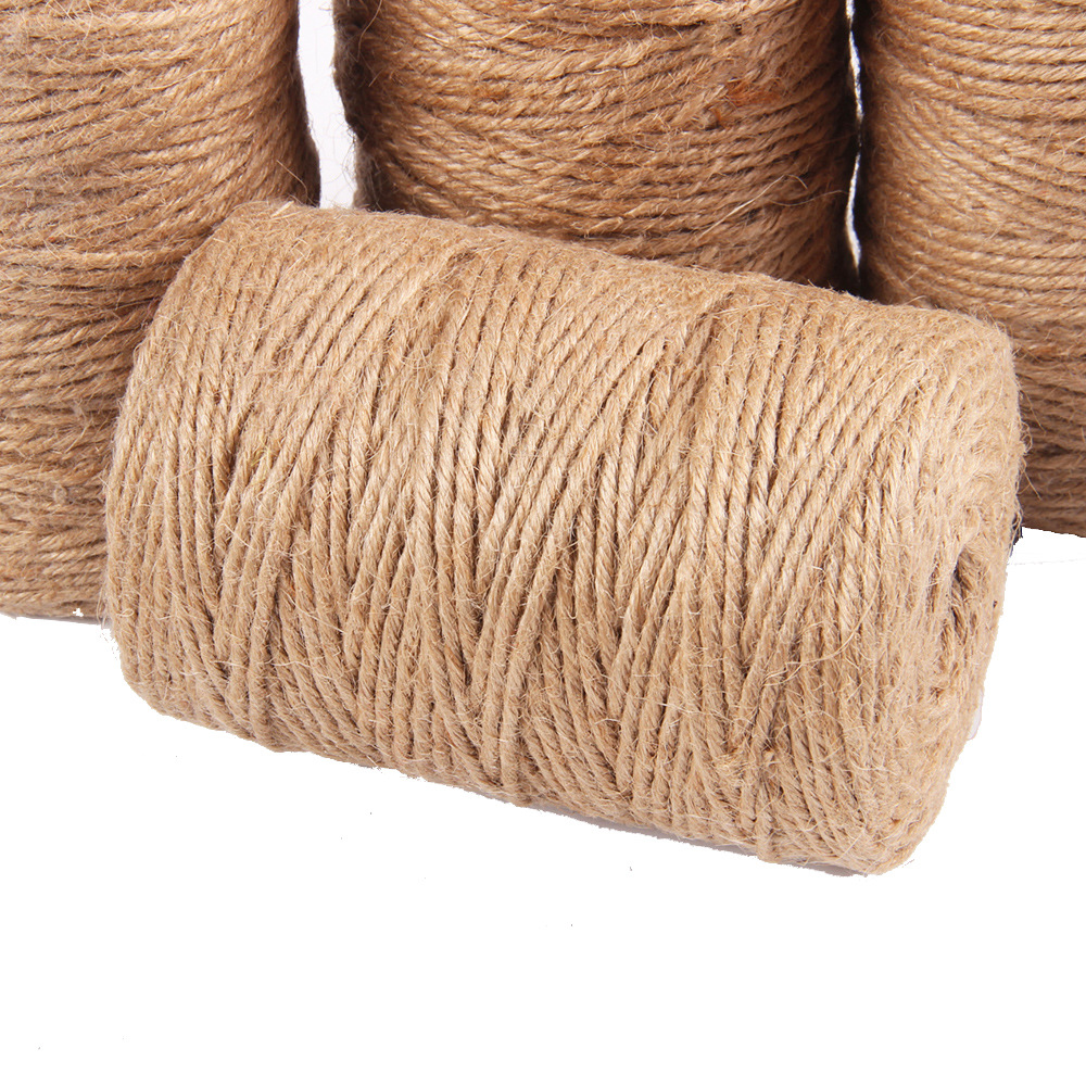 6股麻绳_6股3mm 麻绳 diy灯饰包装麻绳 粗麻绳 亚马逊爆款100米 100码