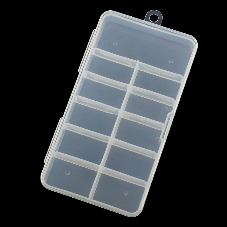 Manicure Implement Frosted Transparent Nail Tip Nail Tip Box 11 Grid Nail Tip Box 100 Pieces Nail Box 0772