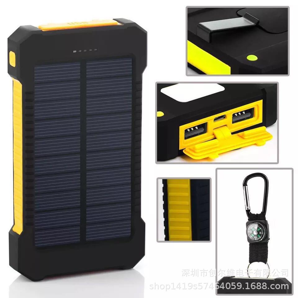 power bank Solar Charging Unit Small and Convenient Large Capacity 20000 MA Outdoor Waterproof Mobile Phone Mobile Source Logo