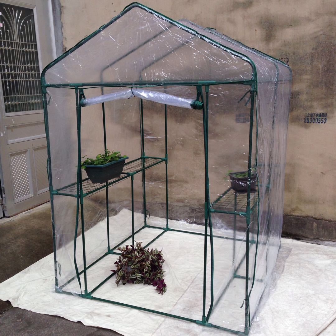 园艺苗木花房大棚家庭走入式暖房阳光房 温室花棚 带花架