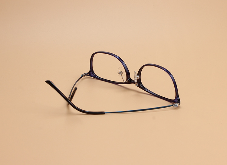 韩塑钢钨钛方形眼镜架带鼻托超轻薄细框复古文艺百搭配镜片2205