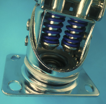 3寸4寸5寸带弹簧轮减震脚轮 tpr尼龙减震轮医疗轮 大门轮欢迎咨询