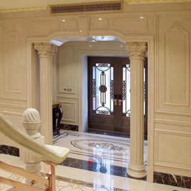 承接白玉兰圆柱石材罗马柱大理石线条大理石客厅门套电梯门套