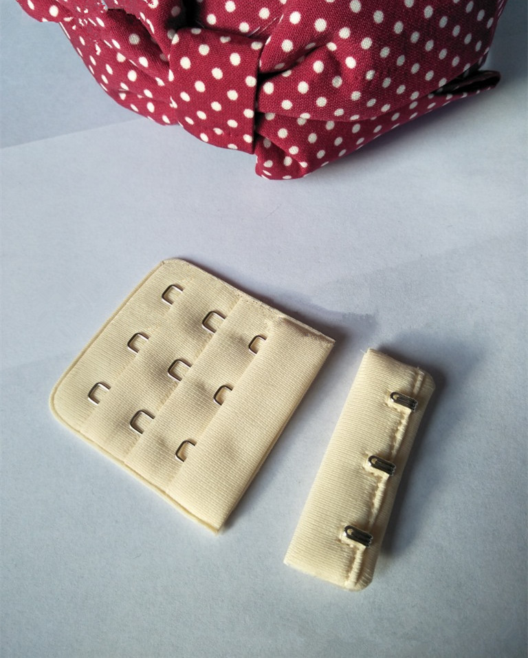 工厂直销内衣配件超细纤维反包边背钩 文胸背扣 三排三扣