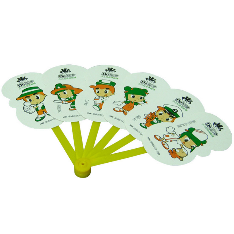 厂家供应折叠塑料七折扇定做广告促销礼品扇 创意宣传广告扇子