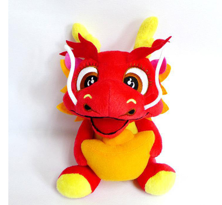 东莞厂家定制龙宝宝毛绒玩具公仔可爱坐姿龙公司礼品来图定做