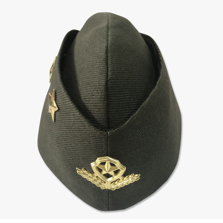 水兵舞帽子船型军帽船帽水兵舞演出船形帽广场舞三星军帽军绿帽