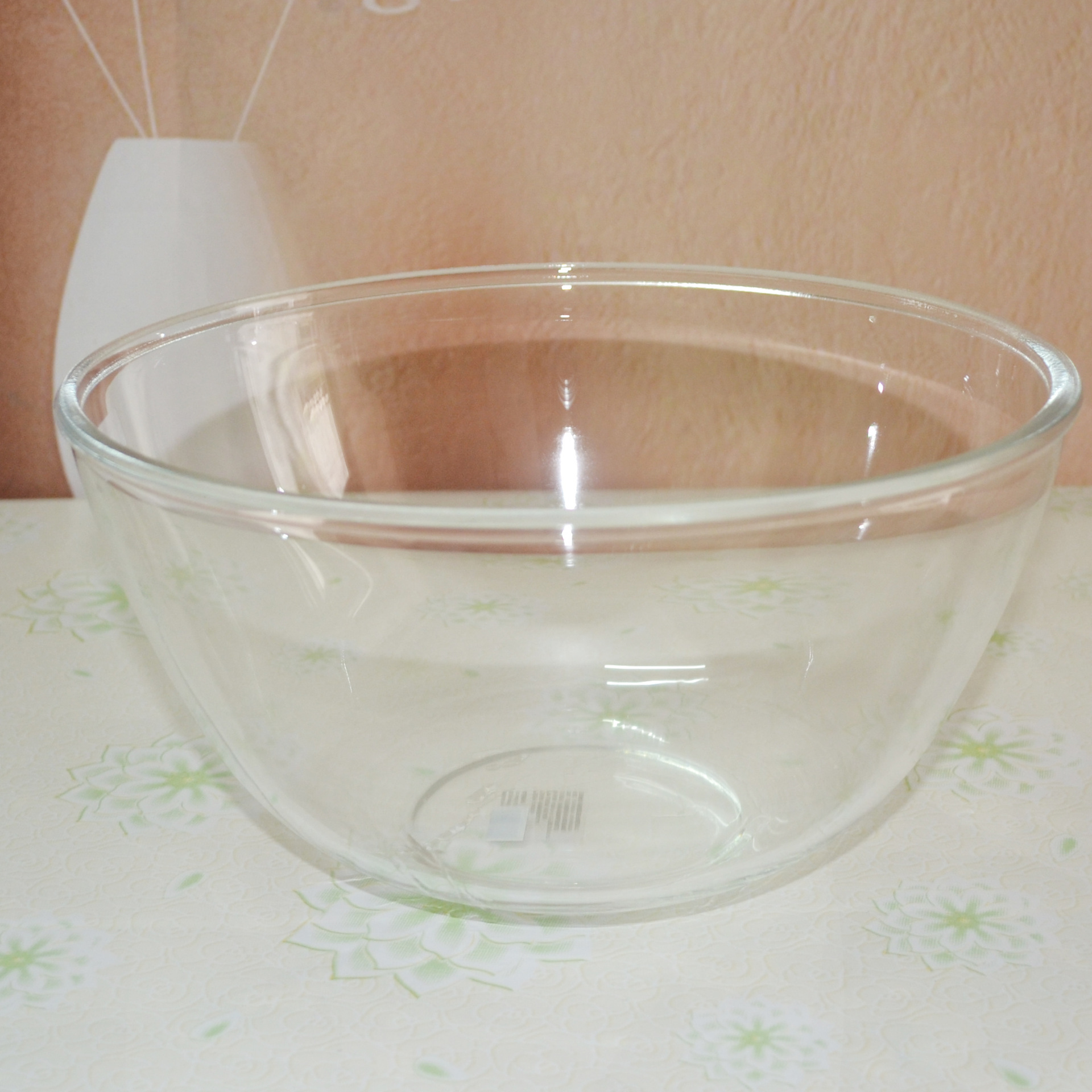 透明圆形大容量玻璃碗甜品碗大号和面玻璃盆酒店特大水果沙拉碗