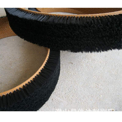 厂家订做皮带毛刷 输送带毛刷 橡胶带毛刷 环形磨料丝皮带刷