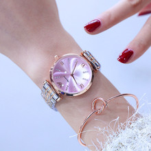 厂家直销新款正品女士手表镶钻石英防水钢带时尚学生进口机芯腕表