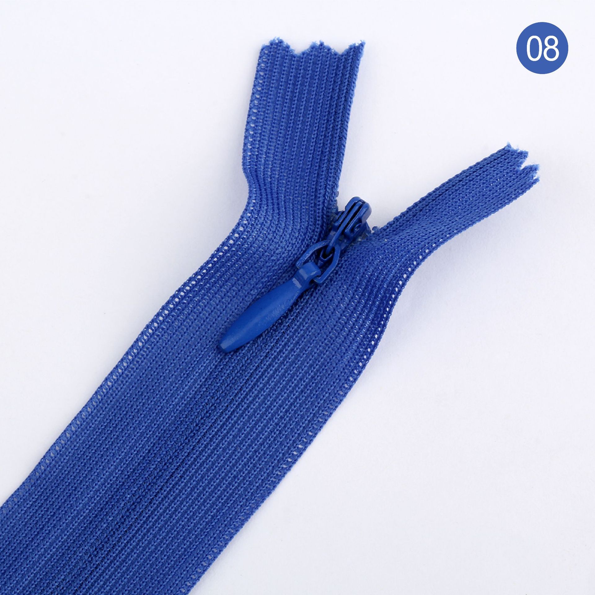 3号闭尾真丝尼龙隐形拉链抱枕布标蕾丝边靠枕衣裙裤彩色拉链60cm