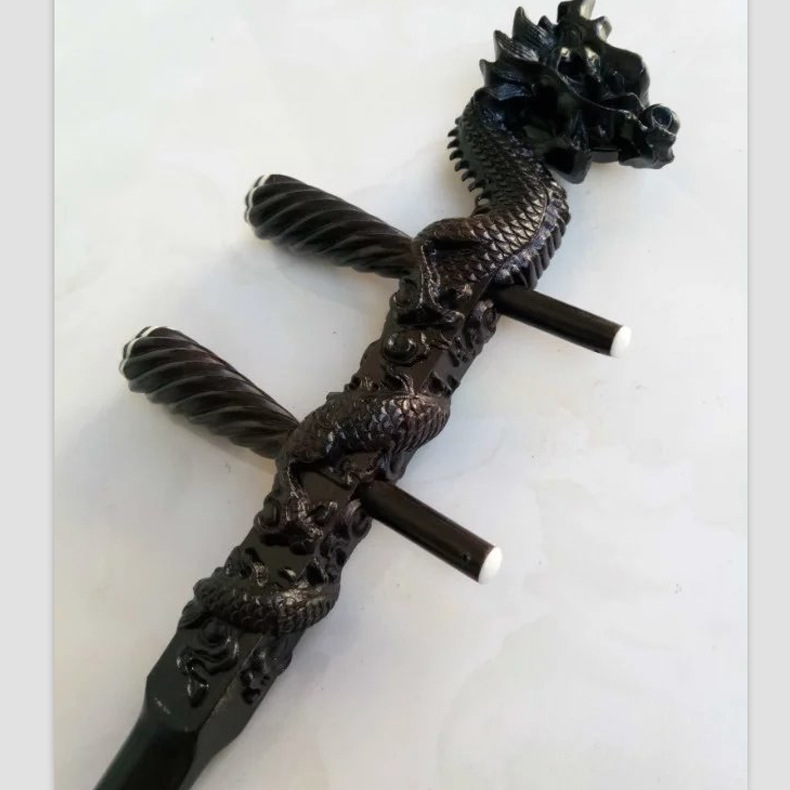 黑檀龙头二胡杆带轴黑檀盘龙二胡琴杆抛光一级木料木杆子批发