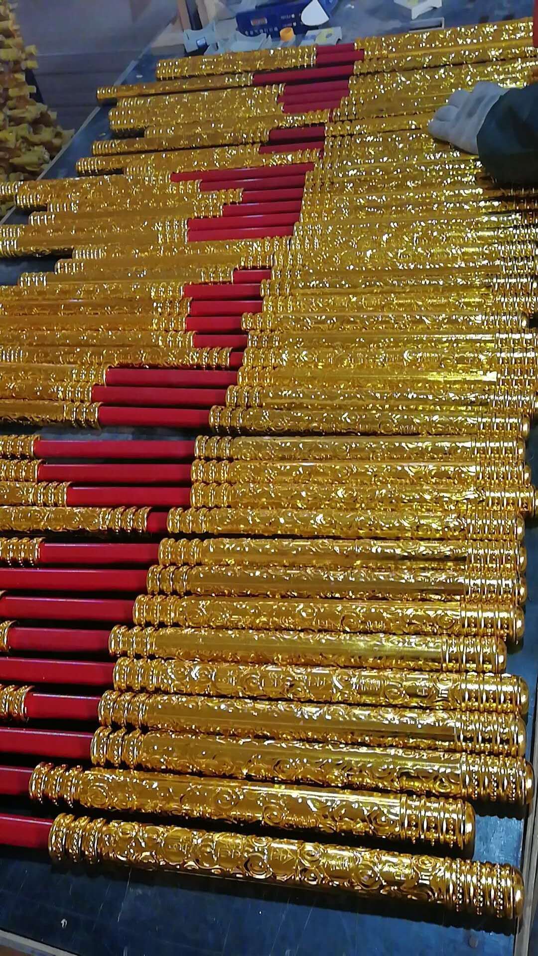 镀金伸缩金箍棒玩具景区庙会热销可伸缩金属金箍棒