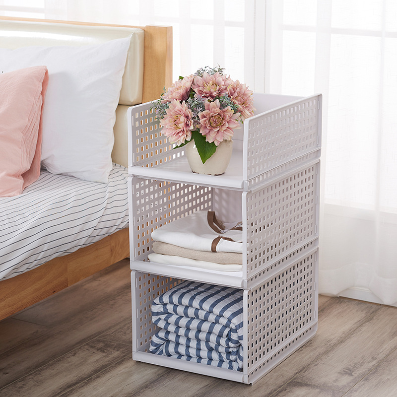 M54 Wardrobe Storage Artifact Wardrobe Storage Layered Partition Drawer Storage Basket Storage Rack (Medium)