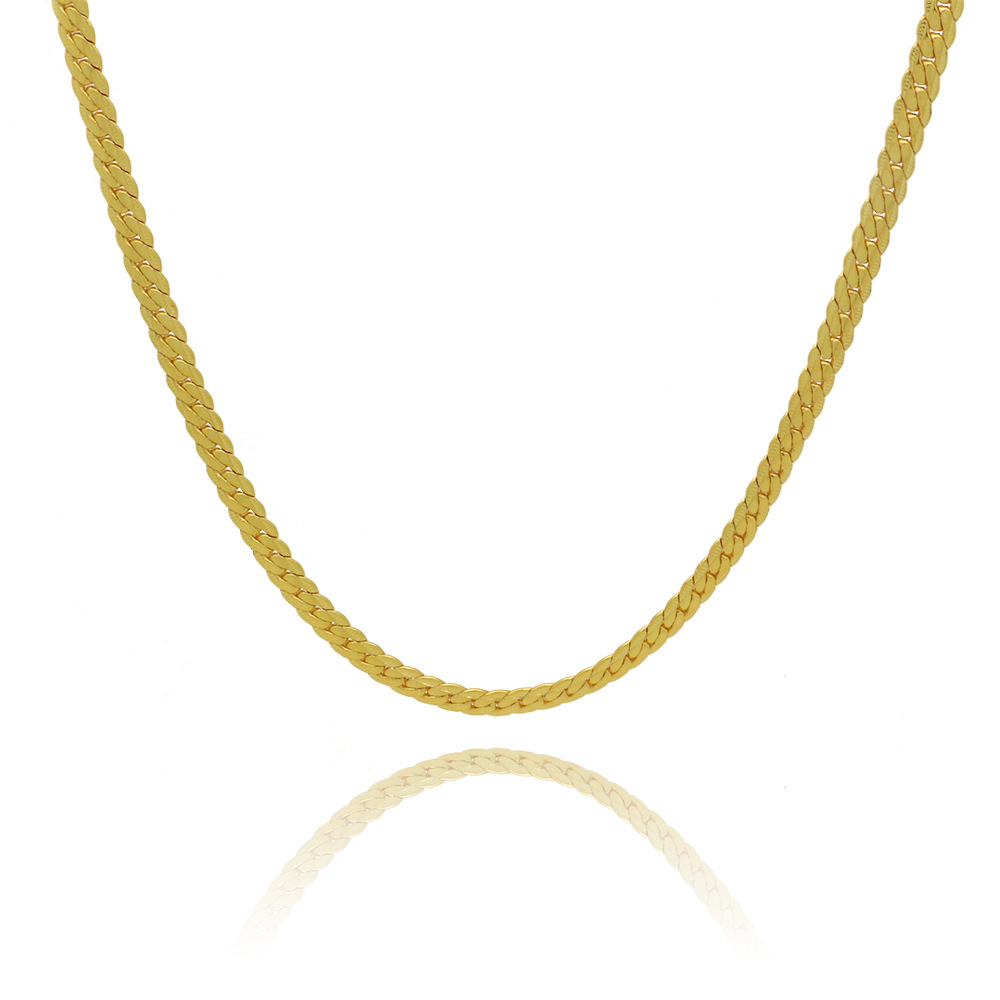 hiphop潮流嘻哈金项链 欧美新款扭片链 镀金项链 新款金项链