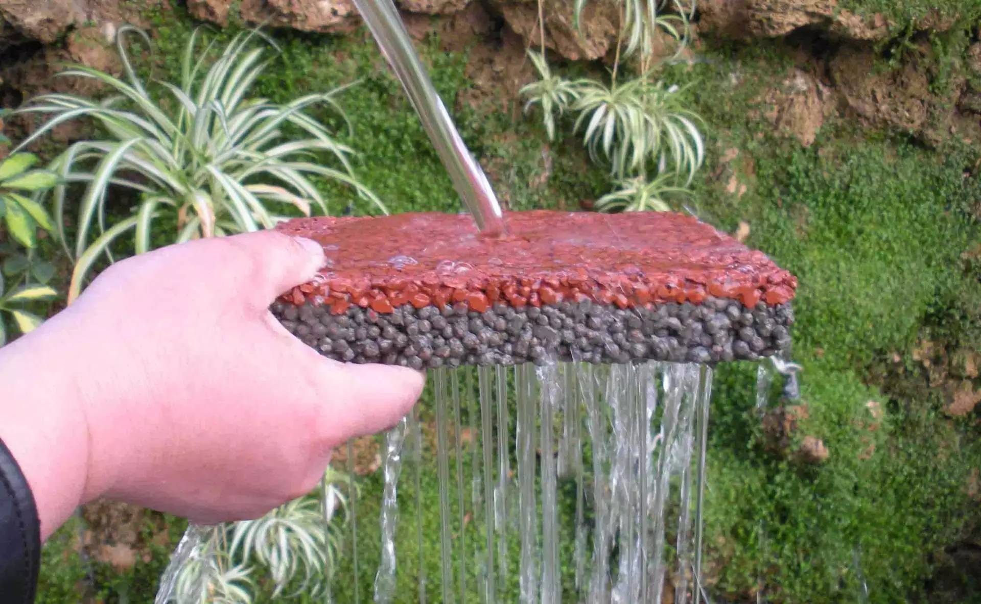 透水混凝土停车场篮球场彩色透水地坪海绵城市透水材料专透水铺装