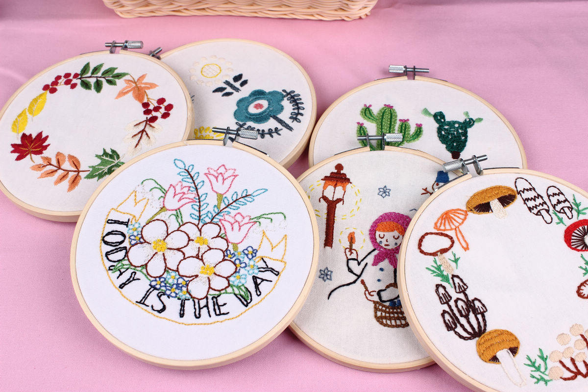 花叶唯美 手工diy布艺新手欧式刺绣花草材料包套件针线套装薰衣草