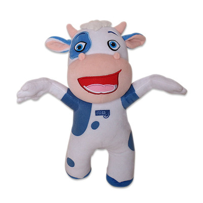 30cm创意奶牛公仔 公司企业吉祥物 可爱布娃娃玩偶 毛绒玩具公仔
