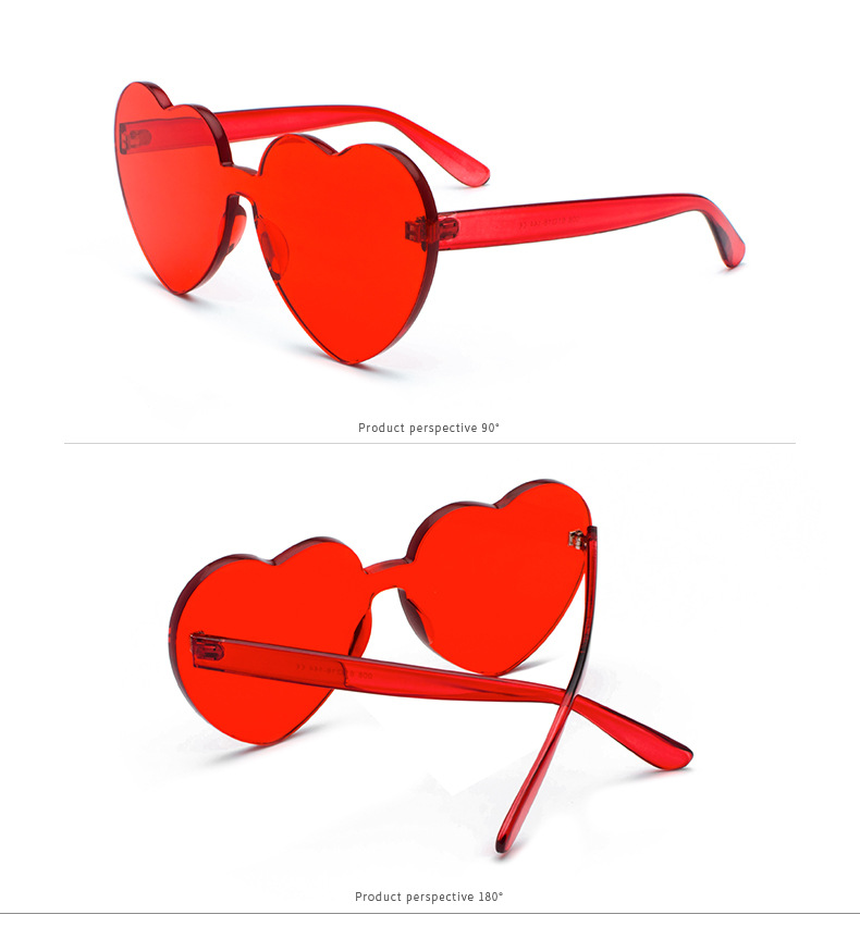 爱心太阳镜008欧美个性女士pc一体片太阳眼镜 海洋片墨镜