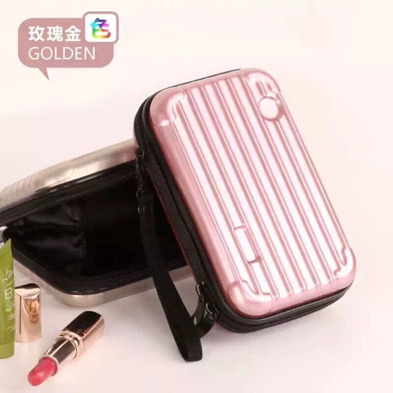 New Pc Hard Case Cosmetic Bag Multifunctional Storage Bag Women's Waterproof Clutch Wash Bag Cosmetic Case 7-Inch