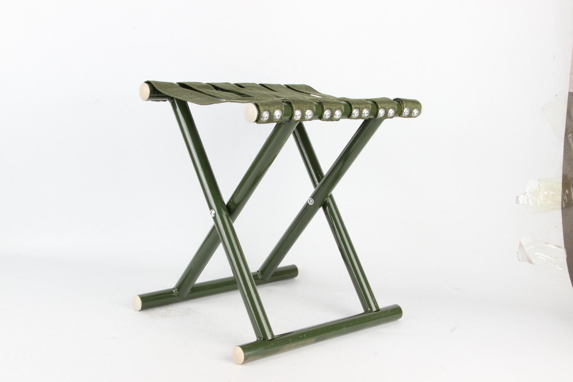 军绿铆钉40马扎 铁马扎 户外钓鱼折叠凳 军训折叠椅 铁管马扎赠品