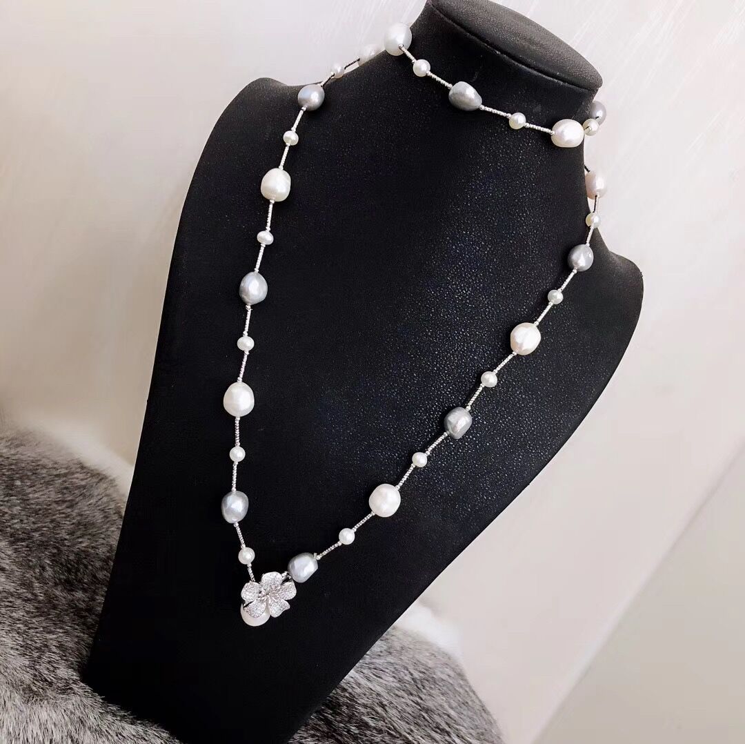 淡水珍珠毛衣链 一款多戴花式链,长链/腰链
