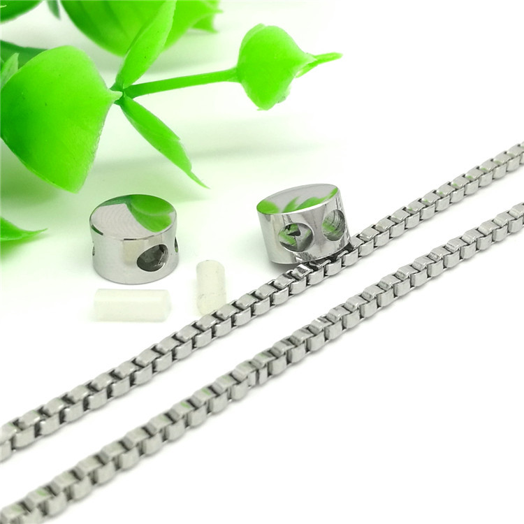 不锈钢调节滑珠 内置胶棒定位珠 镜面抛光手链项链调节珠diy饰品