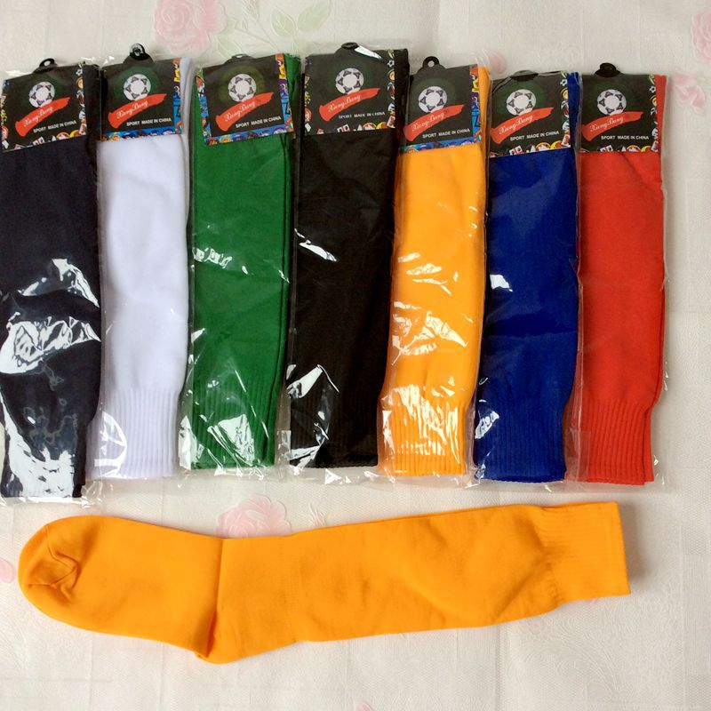 Adult Soccer Socks Cross-Border High Elastic No Pilling Student Male and Female Sports Medium Thick Solid Color Long Tube Football Socks