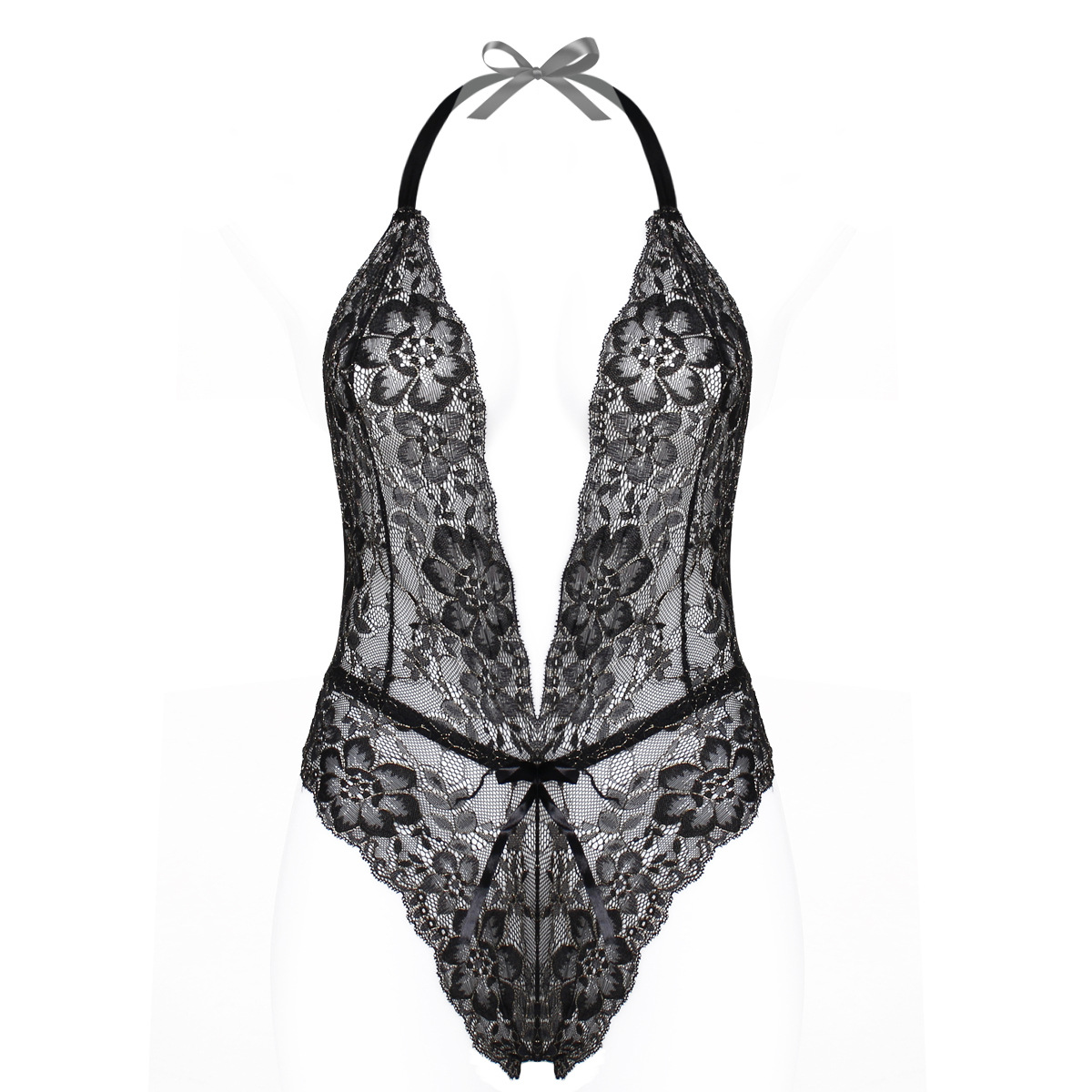 弹力性感蕾丝金丝连体衣透明情趣内衣诱惑套装睡衣欧美外贸7077