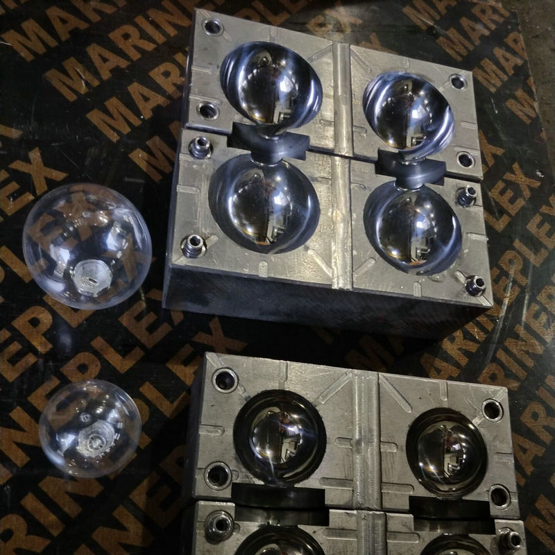 模具加工圣诞节日装饰圆球灯泡大小套装模具自锁可调偏心瓶坯模具