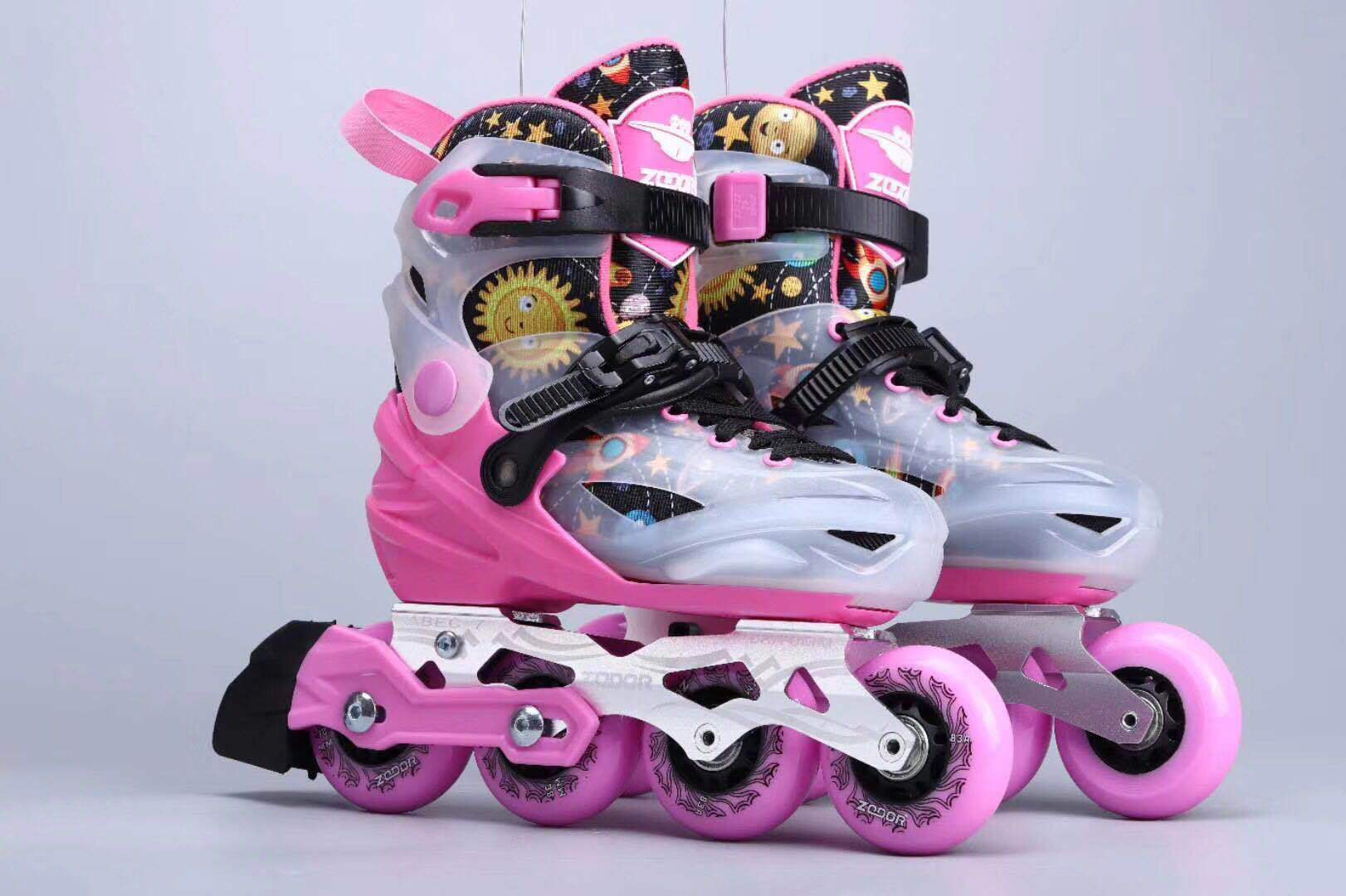 佐度儿童轮滑鞋休闲比赛练习直排轮滑旱冰鞋 儿童培训推荐比赛鞋