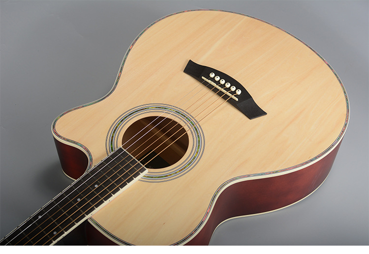 40寸哑光全椴木eq电箱款民谣木吉他初学者入门练习琴厂家直销批发