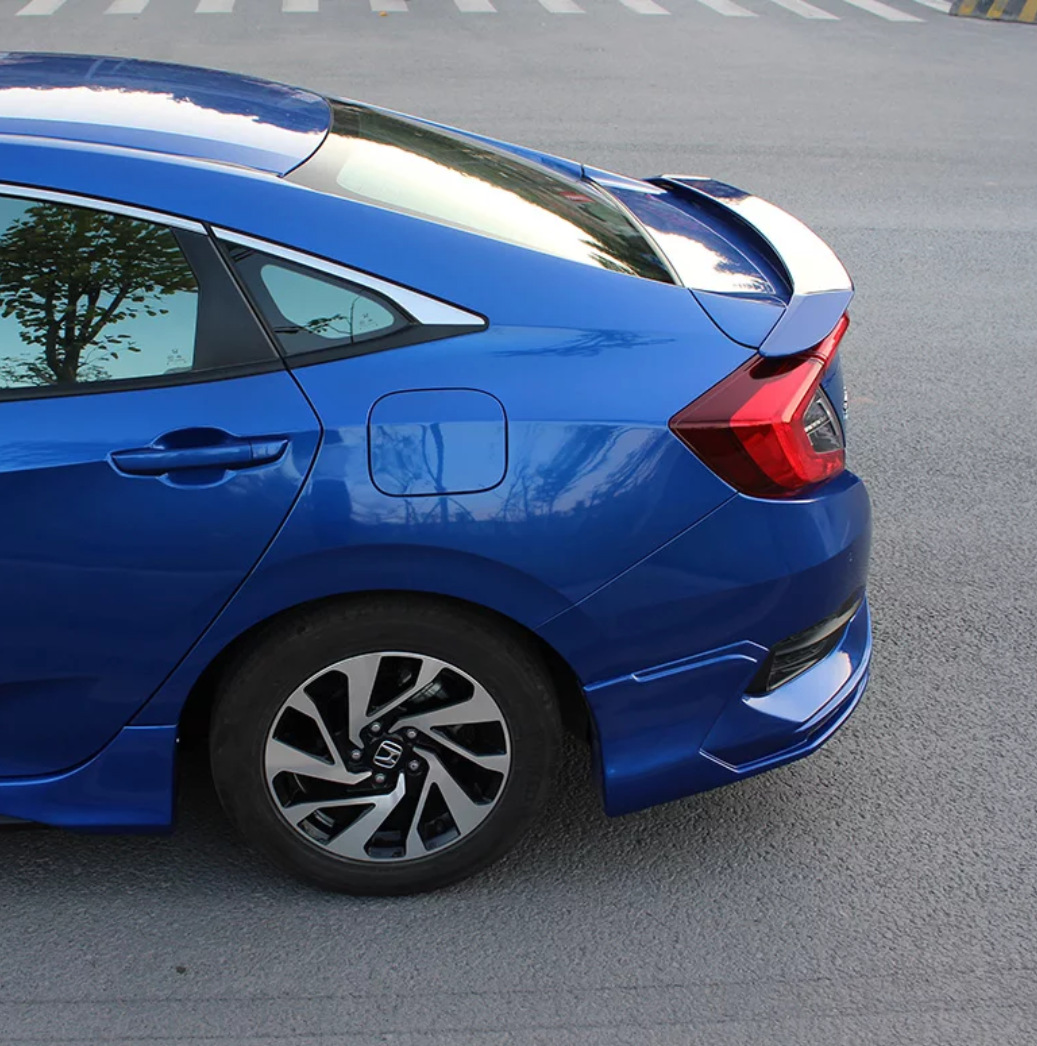 十代思域泰版运动尾翼改装免打孔烤漆定风翼后扰流