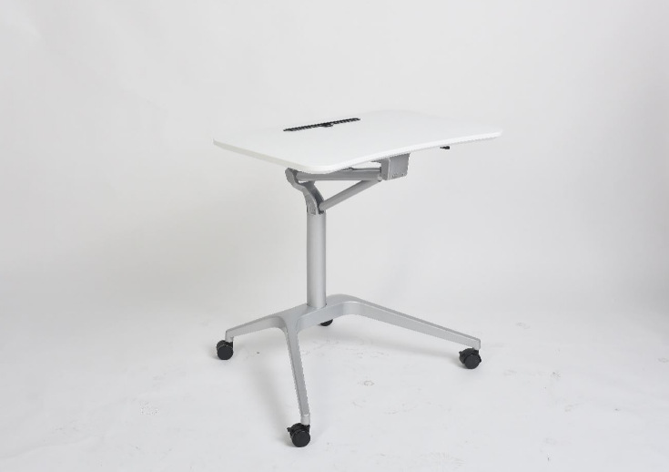 站立式笔记本电脑桌移动式升降办公桌工作台演讲台桌子