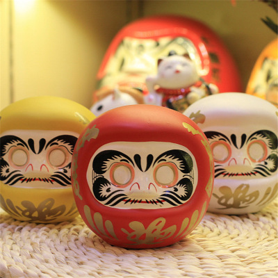 出口达摩招财猫陶瓷储钱罐桌面收银台摆件开运工艺品礼品装饰品