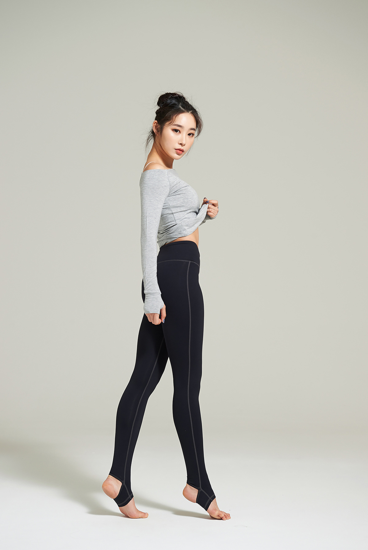 amazon秋冬新款女健身瑜伽踩脚裤舞蹈裤运动健身普拉提训练长裤