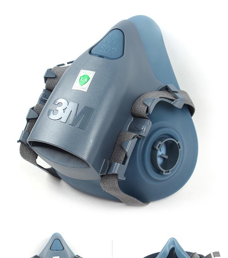 正品3m7501硅质半面具 3m7502自吸过滤式防毒面具假一罚十
